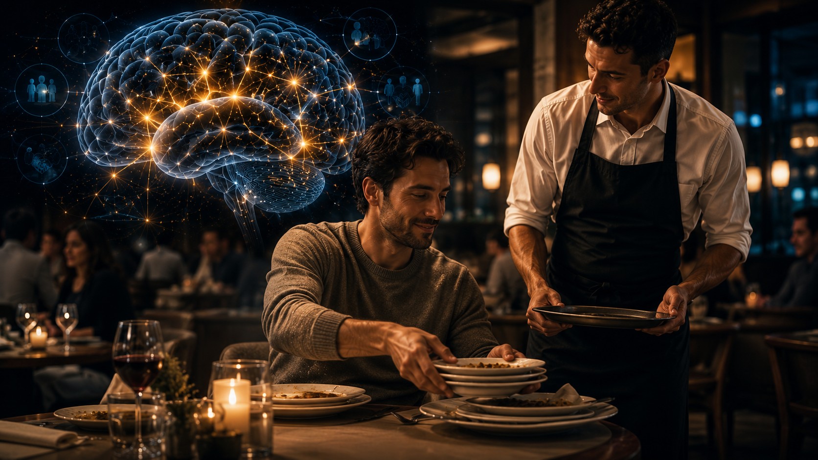 Helping a Waiter Clear the Table May Reveal More Than Simple Politeness